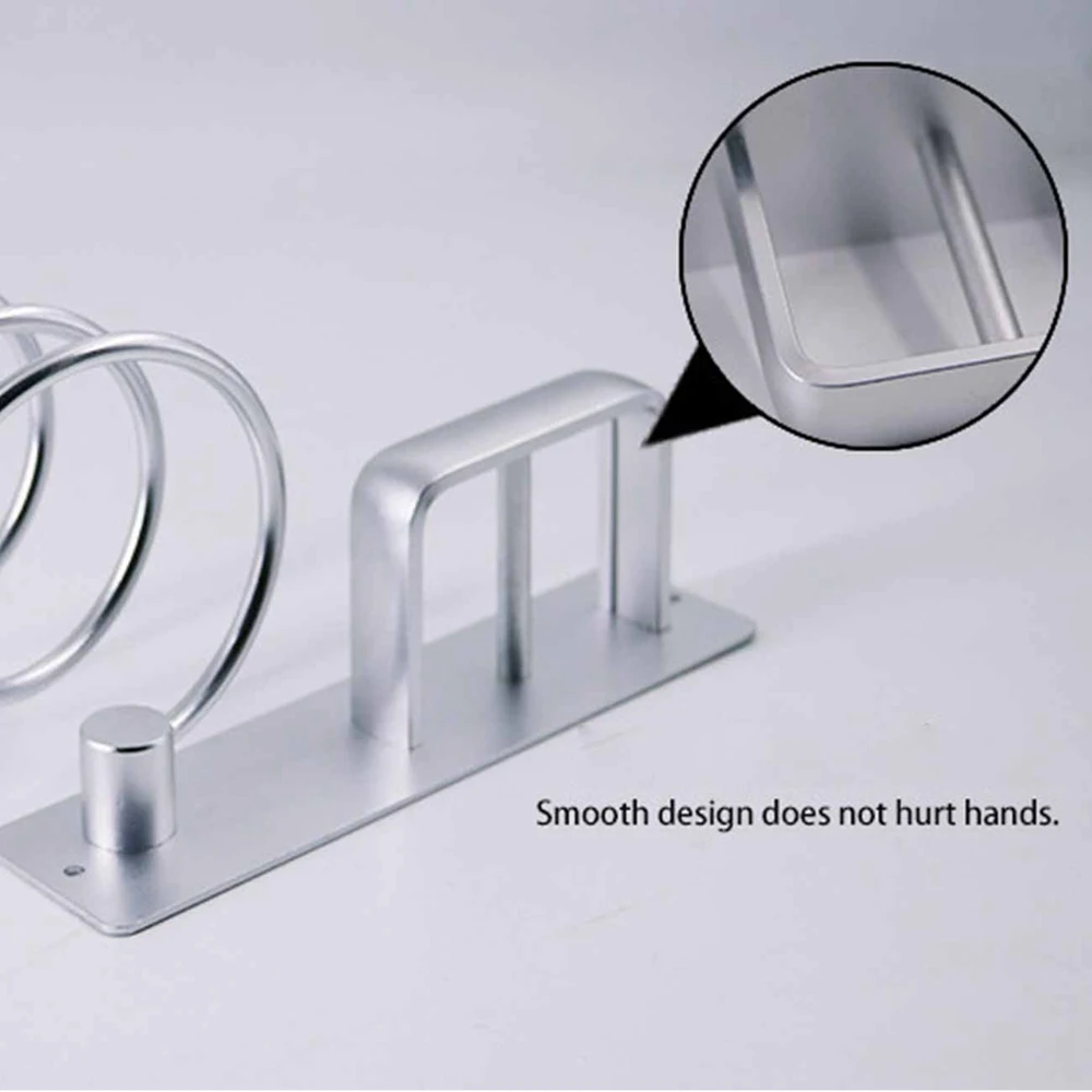 

Space Aluminum Perforated Hair Dryer Rack Bathroom Barber Shop Curling Wands Storage Rack