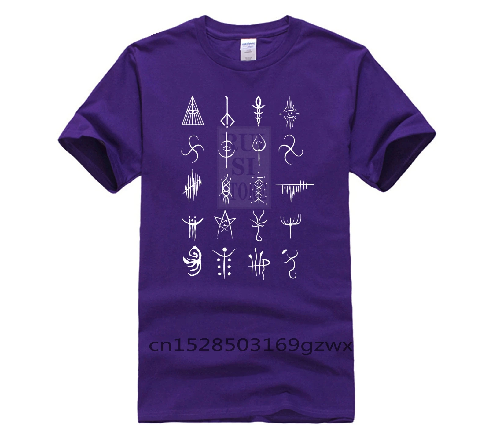 

short sleeve mens T Shirts Short fashion men Bloodborne caryll runes Fashion T Shirt 100% Cotton