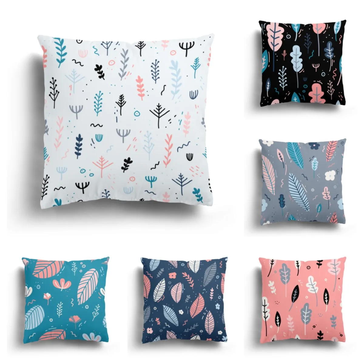 

Small fresh leaf short plush pillowcase fashion pillowcase cushion cover home decoration sofa pillowcase fall decor