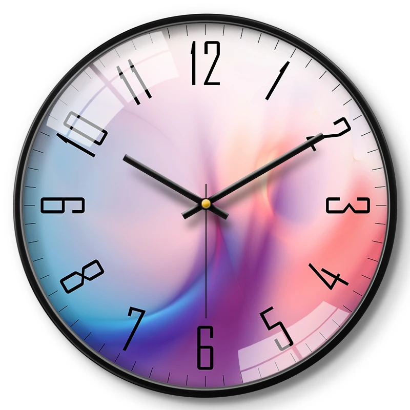 Большие современные настенные часы металлические креативные для гостиной