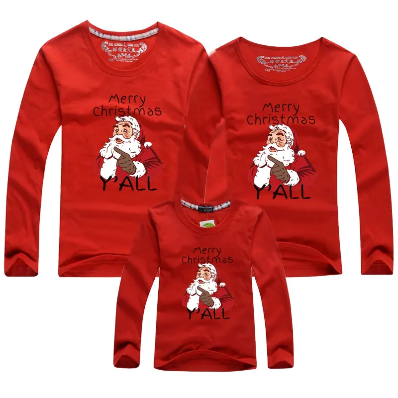 

New Year Adult Kids T-shirt Family Matching Outfits Girls Boy Mom Dad T-shirt Christmas Father Mother Son Daughter Clothes