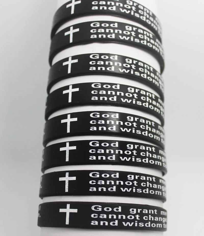 60 шт английская молитва лорда и силиконовые браслеты Молитва о душевном