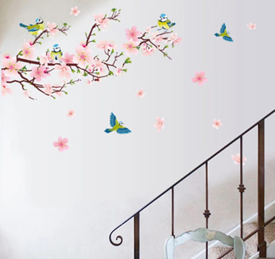 Наклейки на стену Сакура для детей комнат спальни гостиной ПВХ 1 шт. | Дом и сад