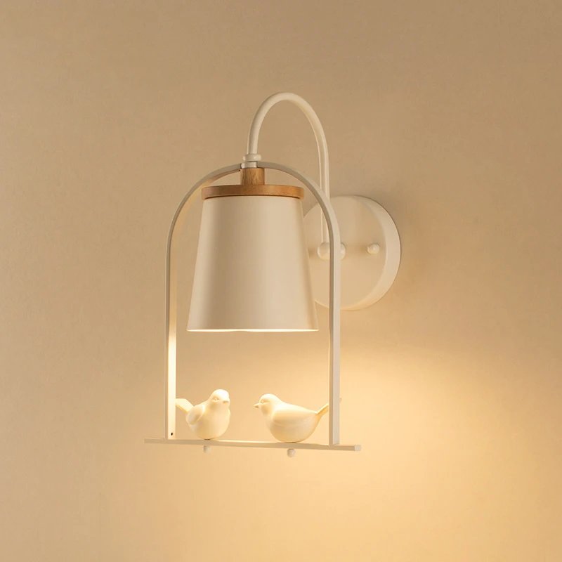 

Стеклянный светильник в скандинавском стиле с птицами, настенный светильник для детской, спальни, гостиной, гостиницы, коридора, коридора, р...