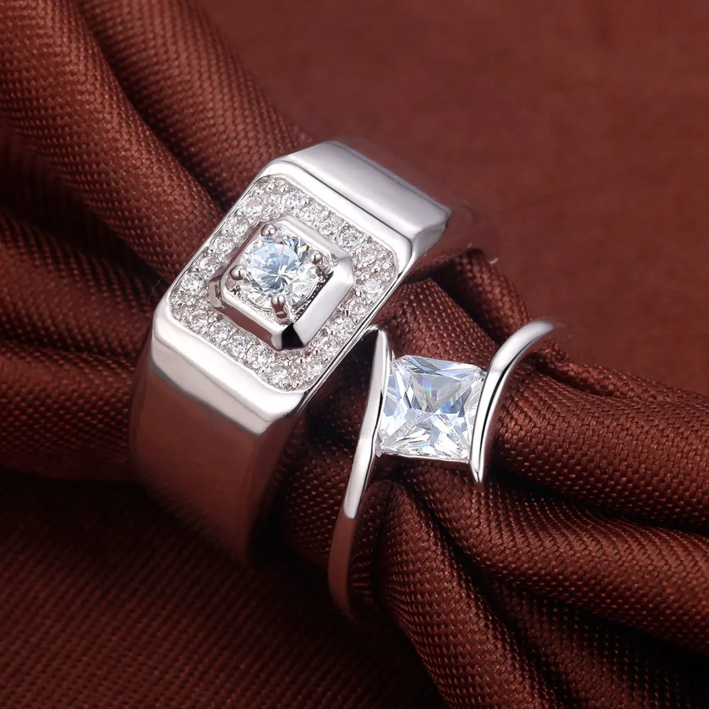 1 пара регулируемое кольцо на палец для мужчин и женщин