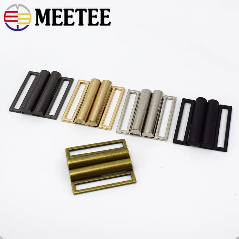 Металлическая застежка для ремня Meetee 40 мм-60 мм 2/5 шт. искусственное пальто пуховик