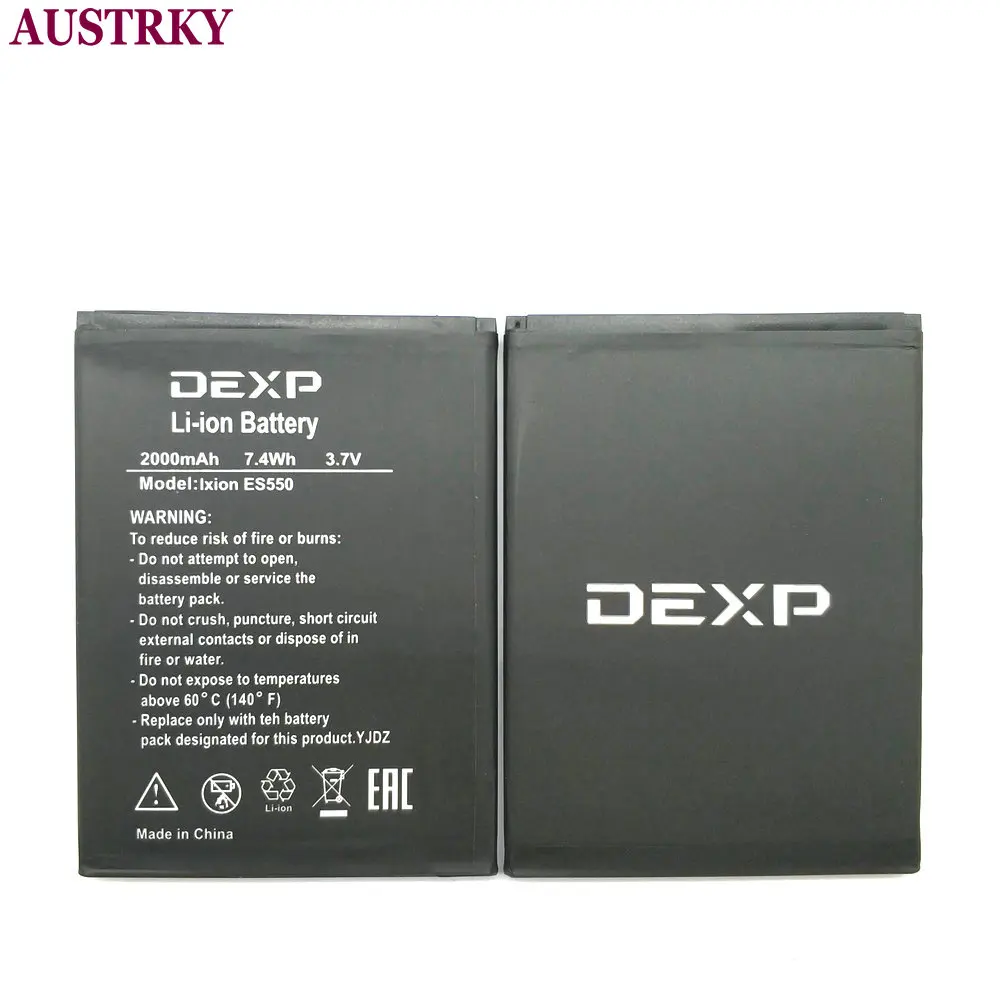 2000 мАч Новый батарея Замена для DEXP IXION ES550 мобильный телефон оригинальный