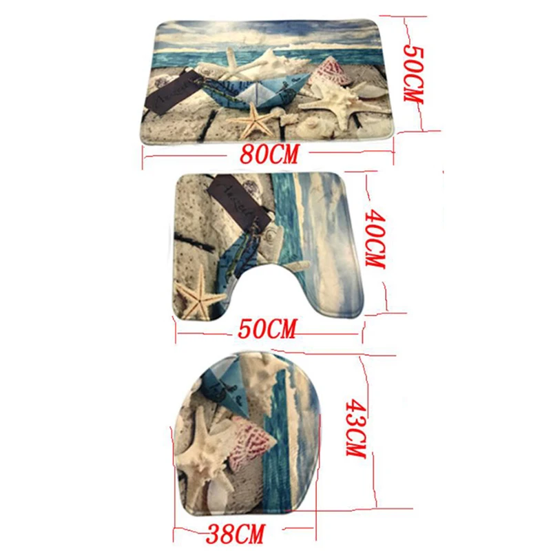 Новинка набор из 3 цветочных ковриков для ванной фланелевые коврики коврик