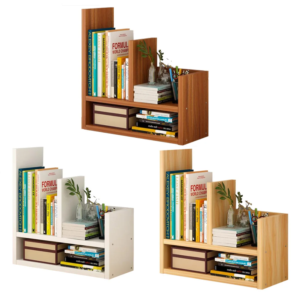 Креативная компьютерная настольная книжная полка простая деревянная маленькая