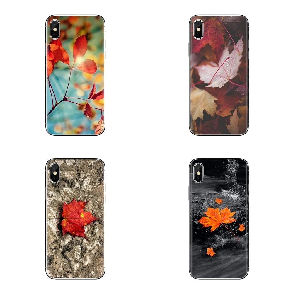 Cover For Samsung Galaxy S2 S3 S4 S5 MINI S6 S7 edge S8 S9 Plus Note 2 3 4 5 8 Coque Fundas Falling Leaves Maple Leaf autumn Art |