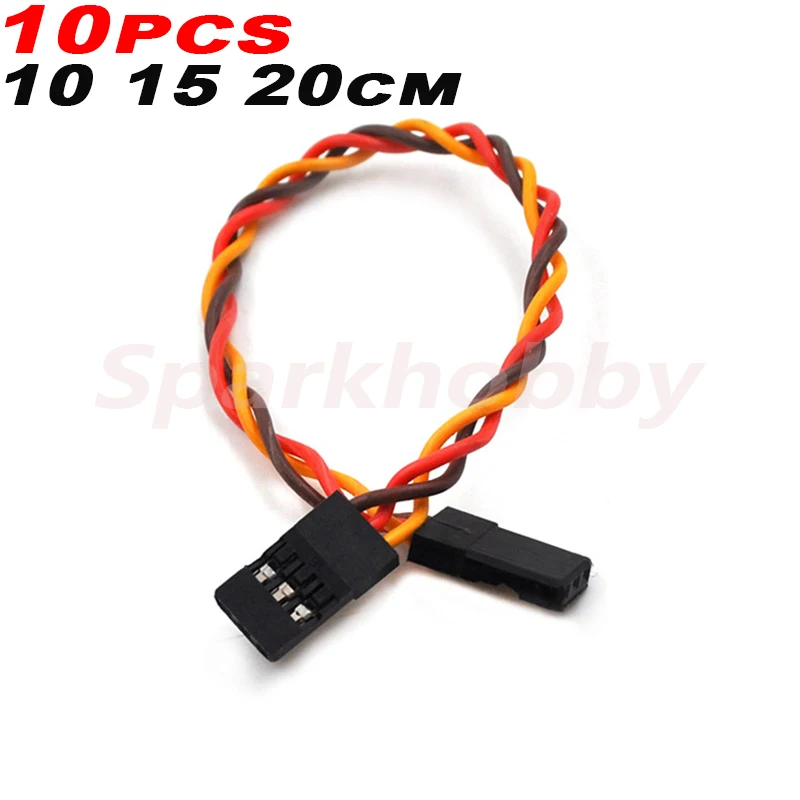 

10PCS Sparkhobby Male to Male 60 core 3 pin Extension wire Anti-interference for connecting Flight controller Receiver RC models