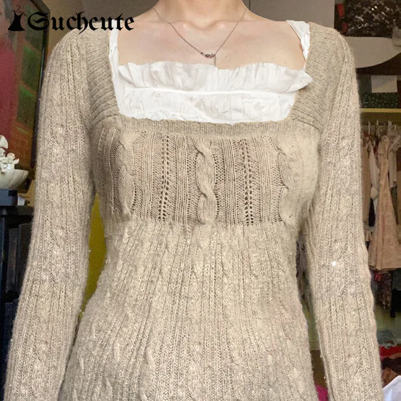 

Однотонный женский свитер в стиле Харадзюку, Повседневная футболка оверсайз, винтажная сказочная Корейская уличная одежда, пуловеры