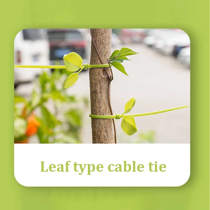 Нейлоновый пластиковый автоматический хомут для кабеля зеленый нейлоновый в