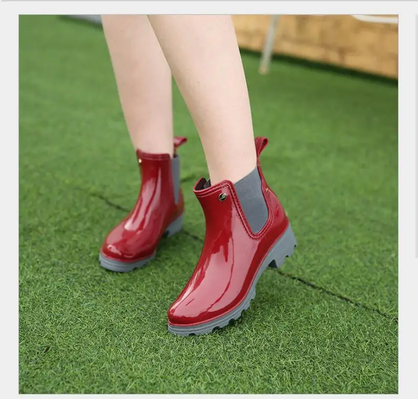 Новинка 2019 женские резиновые сапоги в европейском и американском стиле