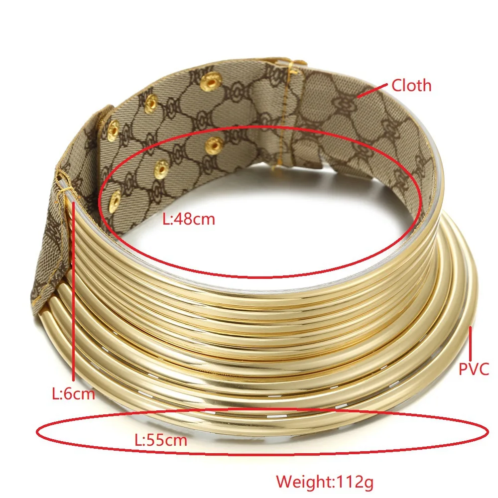 Женское Ожерелье Liffly Золотое кожаное ожерелье ошейник африканские ювелирные
