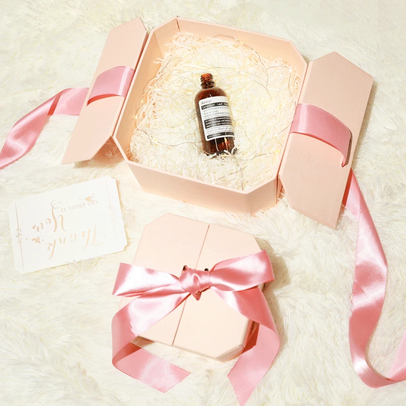 only box pink RANO RN-GB12 стиль инстаграм стильная бумажная коробка подарочная коробка Романтический подарок подруге День Святого Валентина навсегда подарочная сумка - Цвет: only box pink