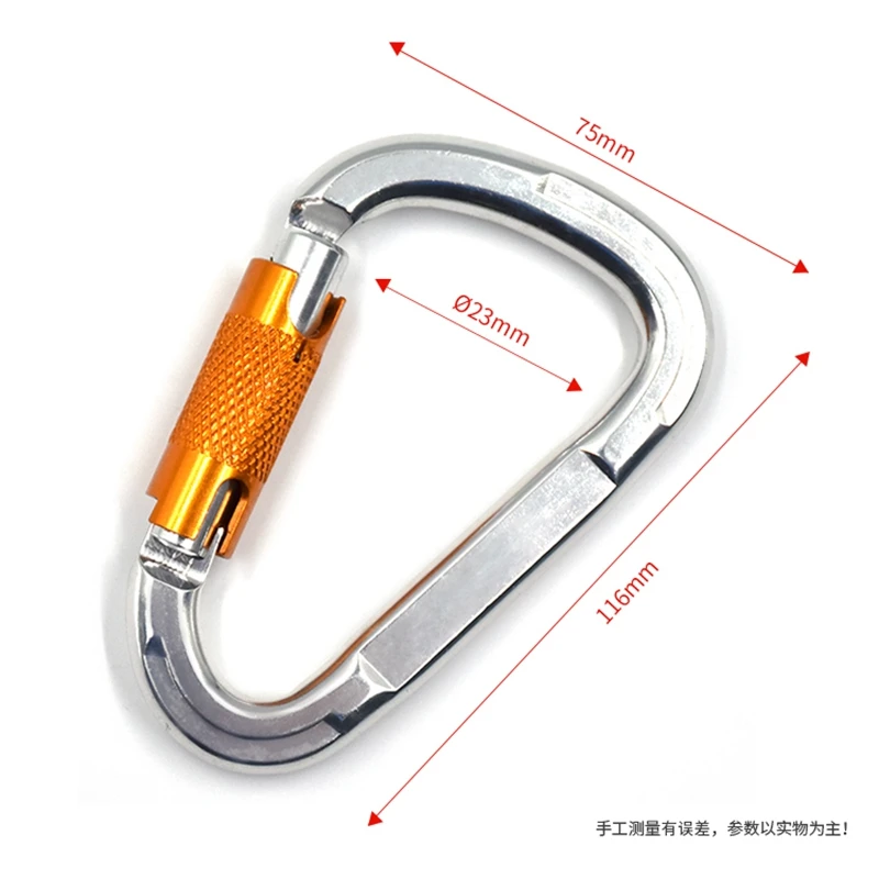 Авиационный алюминиевый карабин Автоматическая блокировка 25KN скалолазание d