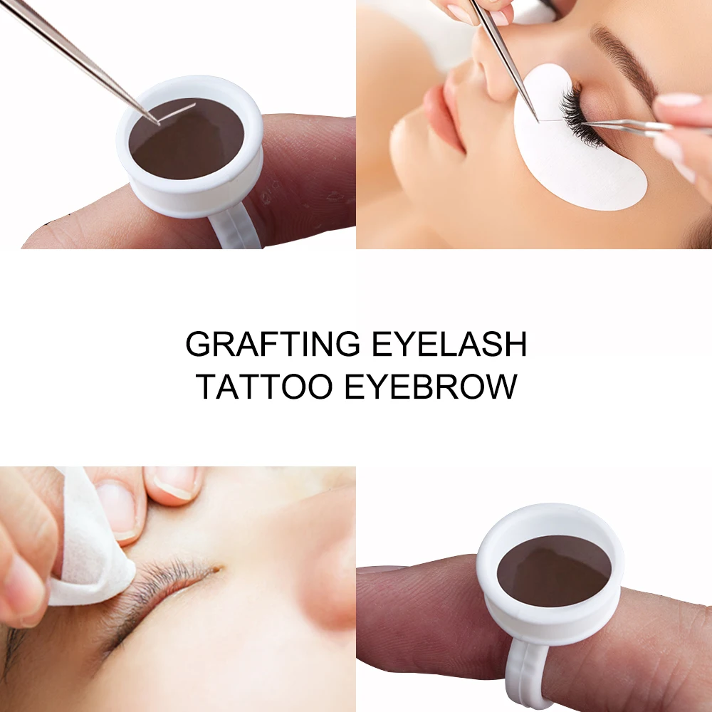 Оптовая продажа накладные ресницы держатель для клеевых колец 100 шт. пластиковые