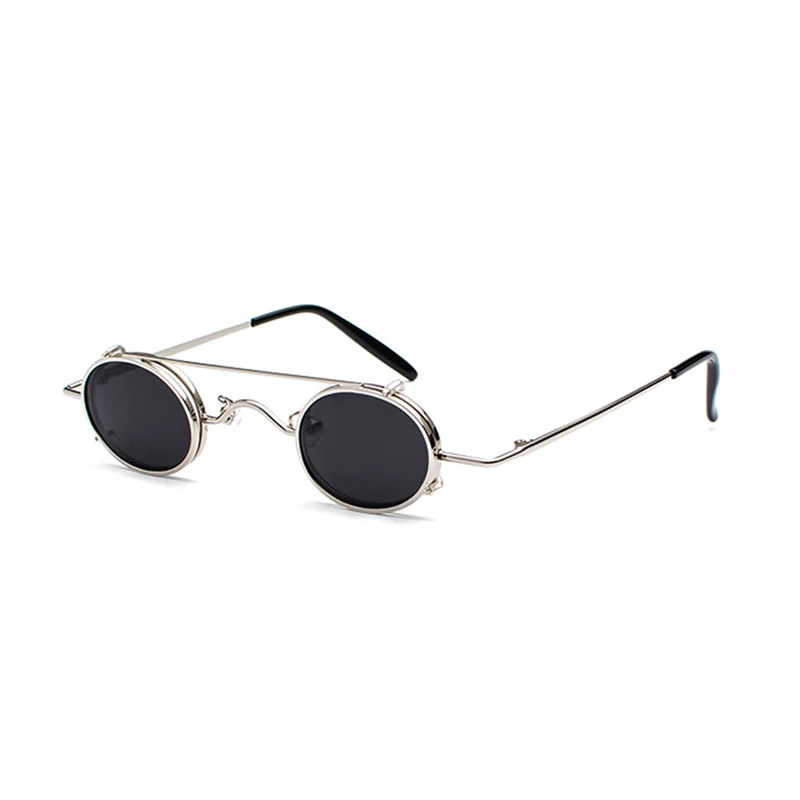 

Veshion Steampunk Sunglasses Men Women Round Sun Glasses for Male Female Clip Eyewear Brand Designer Anti-reflective Ultra-light