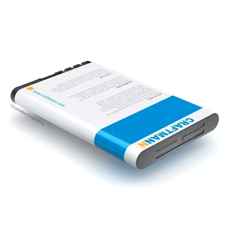 Аккумулятор Craftmann 1050mAh для Nokia 3720 CLASSIC/5220 XpressMusic/6303 CLASSIC/6730/C3-01/C5/C6-01 (BL6301/BL-5CT) - купить