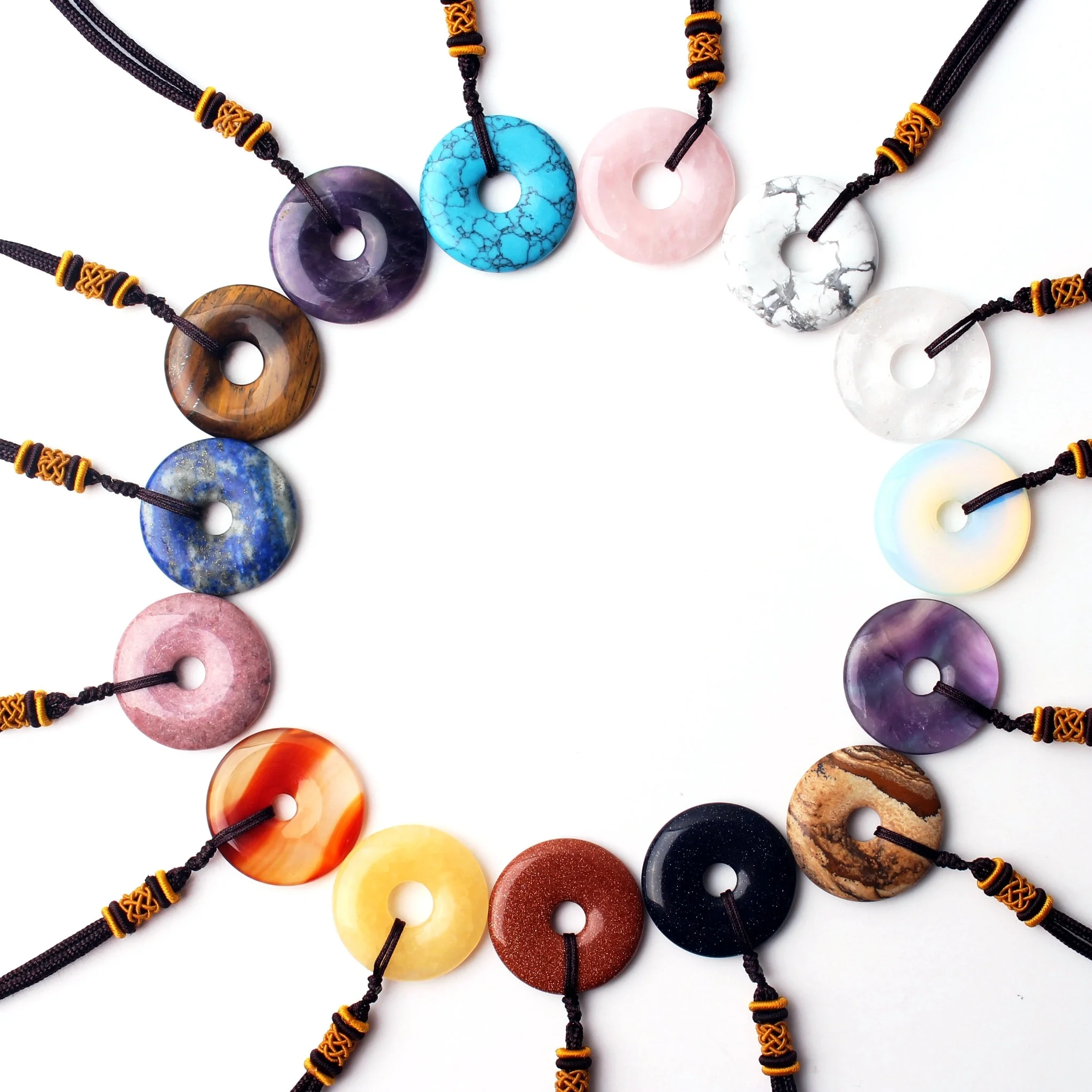 1 шт. Хрустальный Аметист мир о образный кулон с веревкой ювелирные изделия