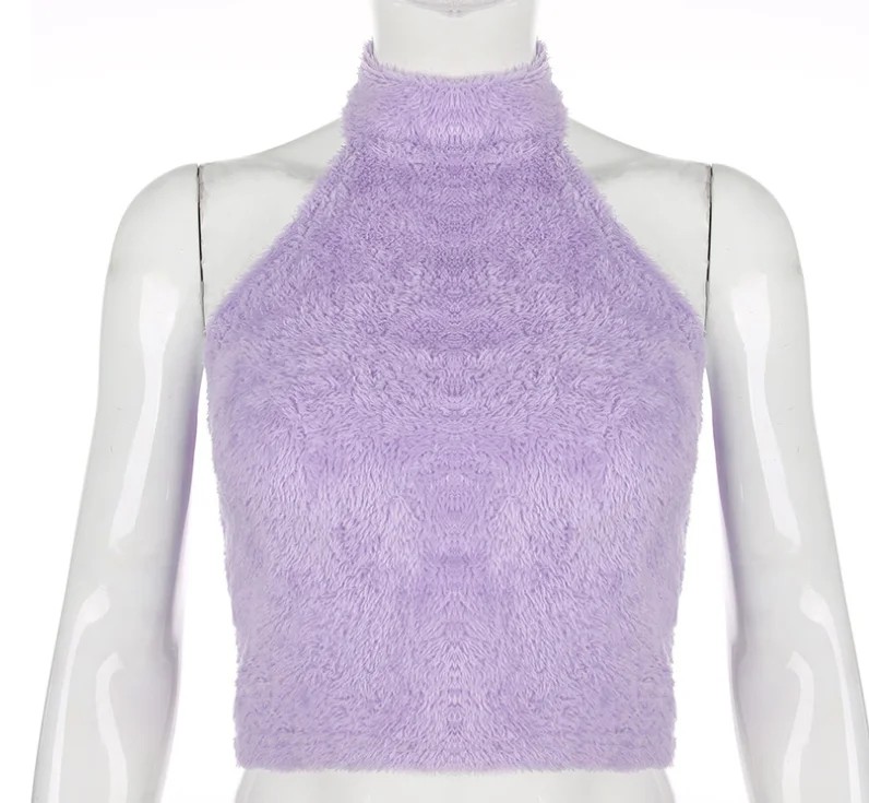 Женский топ с высокой горловиной женский бюстье Одноцветный Топ укороченный