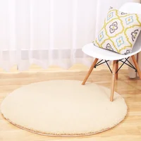 Round Carpet Soft Plush Children's Room Computer Chair Floor Mat  Pure Color Alfombra Redonda