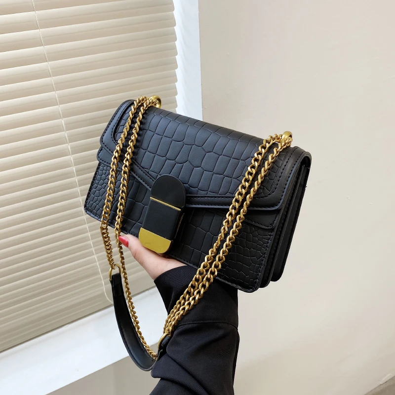 Однотонные сумки через плечо из искусственной кожи для женщин 2021 простая