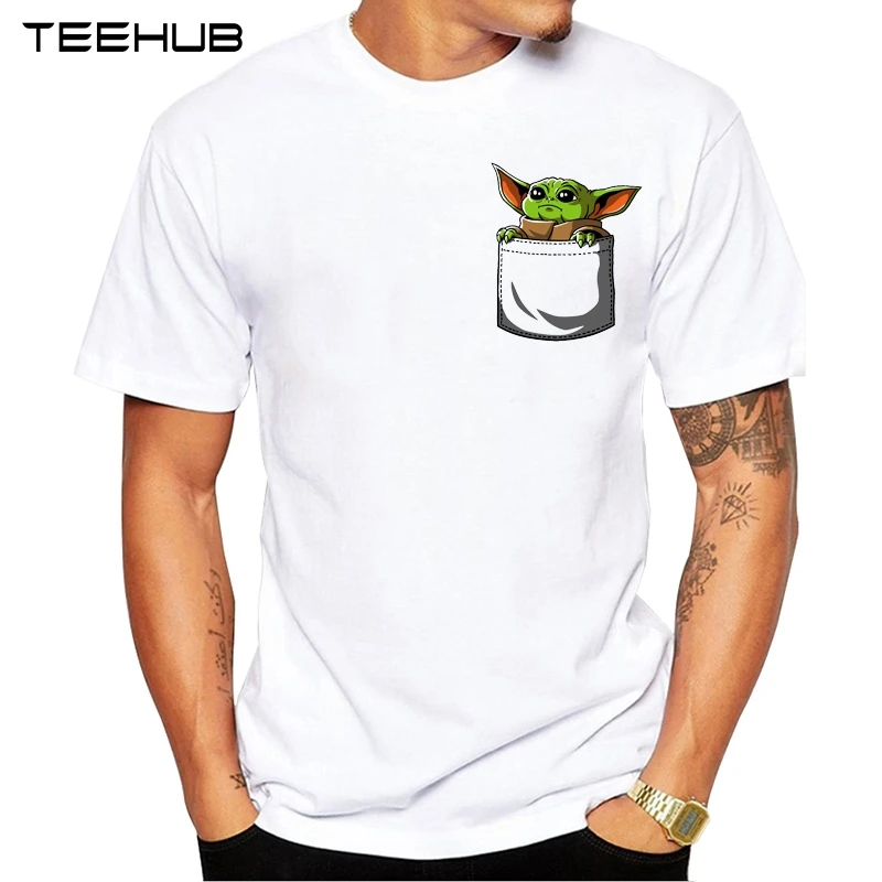 2020 г. Новая мужская мода Звездные войны мандалорский карман йода дизайн футболка