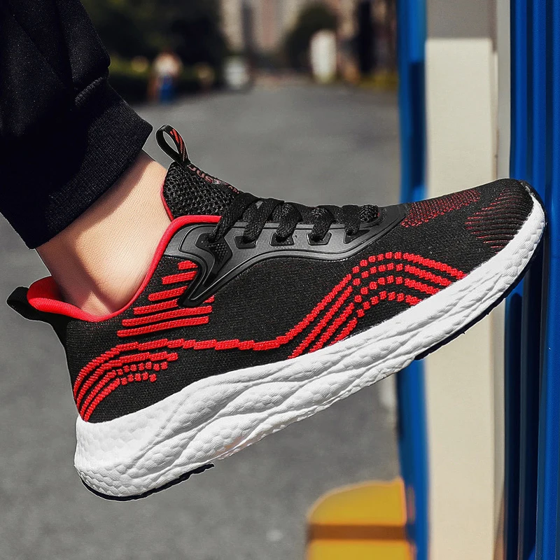 

DRCUKM Men Sports Black Casual Shoes Lace-up Summer Vulcanized Breathable Sneakers PU Air Cushion Luxury Sneaker Zapatos Hombre