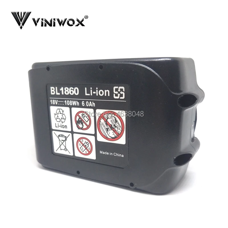 6000 мА/ч 18V BL1860 литий ионный Батарея Замена для Makita BL1830 BL1840 BL1850 BL1815 LXT400