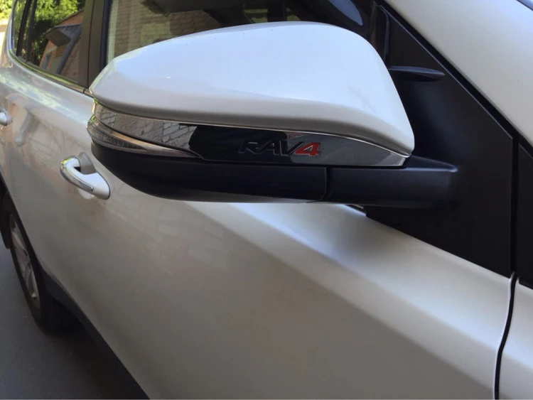 Зеркало заднего вида украшения для Toyota RAV4 2013 2014 2015 monorail Хром ABS боковое зеркало