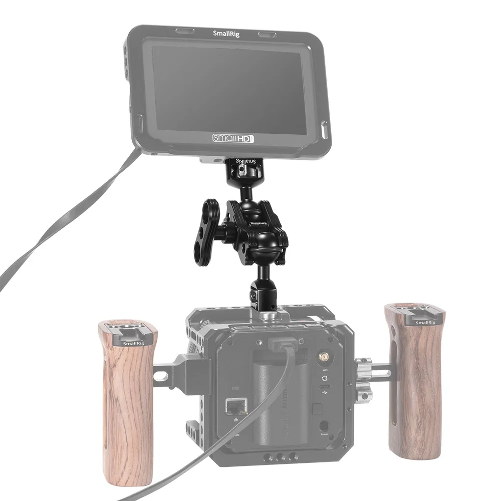 SmallRig двойная DSLR камера Волшебная рукоятка с двойными шариковыми головками(Arri локационные штыри и 1/" винт) для поддержки монитора 2115