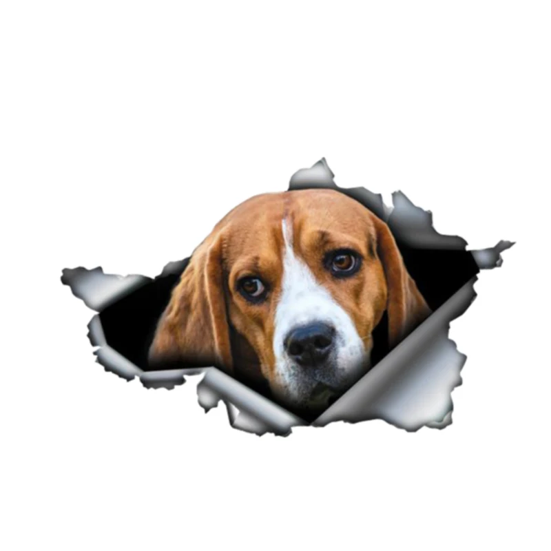 

Personality Beagle 3D Dog Car Sticker Automobiles Exterior Accessories Vinyl Decals for Bmw Audi Ford Honda Window Toilet Wall