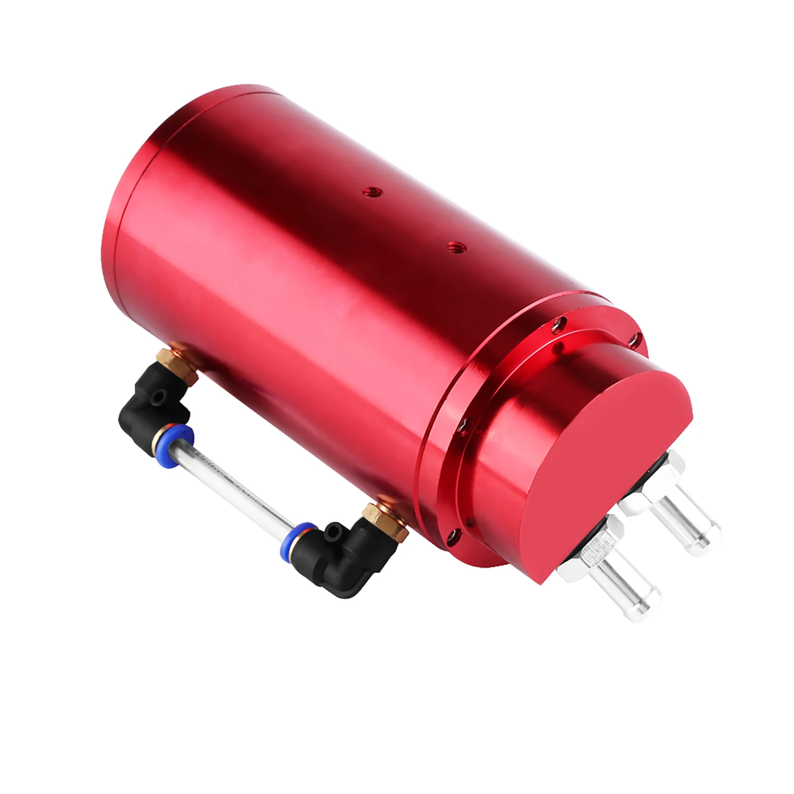 

Universal Oil Catch Tank Universal Aluminum Car Auto Oil Catch Tank Breather Can Reservoir Red Round 10 15mm Fittings