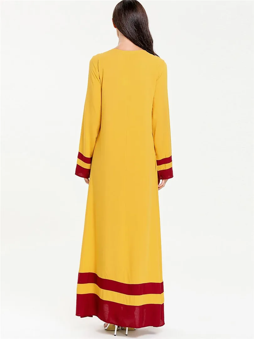 2019 плюс размер мусульманские платья модные женские с длинным рукавом принтом