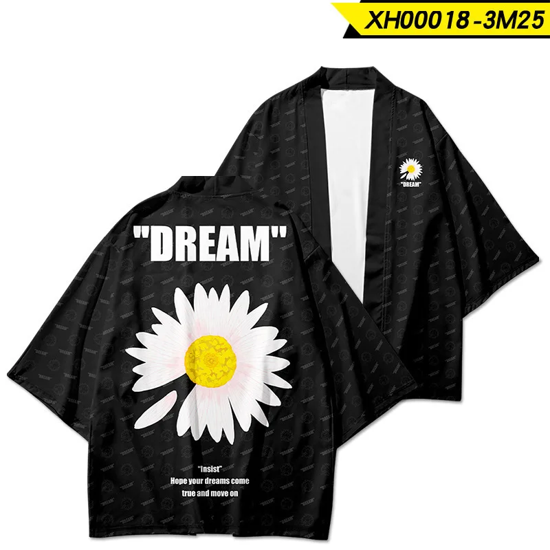 

Oversized Kimono Pants Japanese Style Women Men Short Sleeve Shirts Harajuku Streetwear Hanfu Yukata Jackets Fashion Clothes