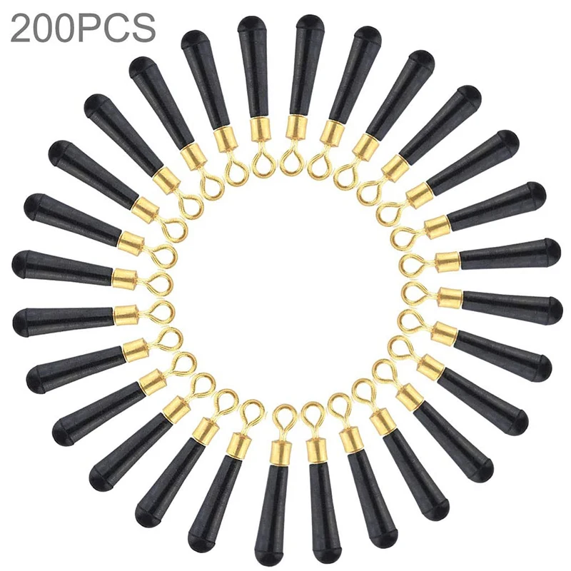 

200 шт. резиновый стопор рыболовного поплавка прокатки Медь голова рыболовный дрейф Поплавковый соединитель рыболовные снасти (Размеры: S, M, L...