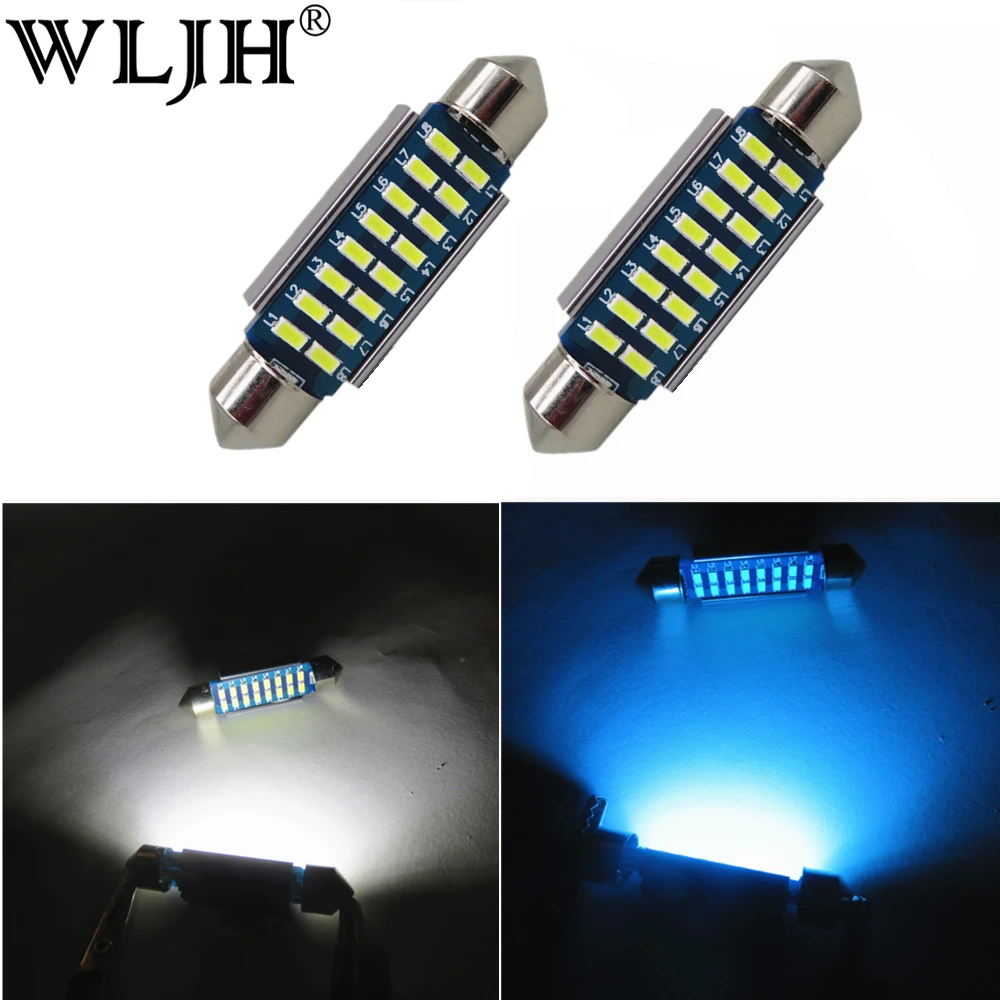 СВЕТОДИОДНАЯ Гирлянда WLJH 2x Canbus 31 мм 36 39 42 SV8 5 C10W C5W Led 3014 SMD 12 В освещение