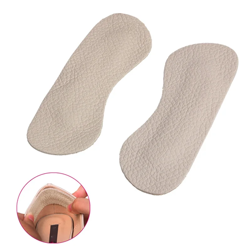 

1 Pair Foot Care Shoes Pads Cow Leather Insole Liner High Heel Cushion -OPK