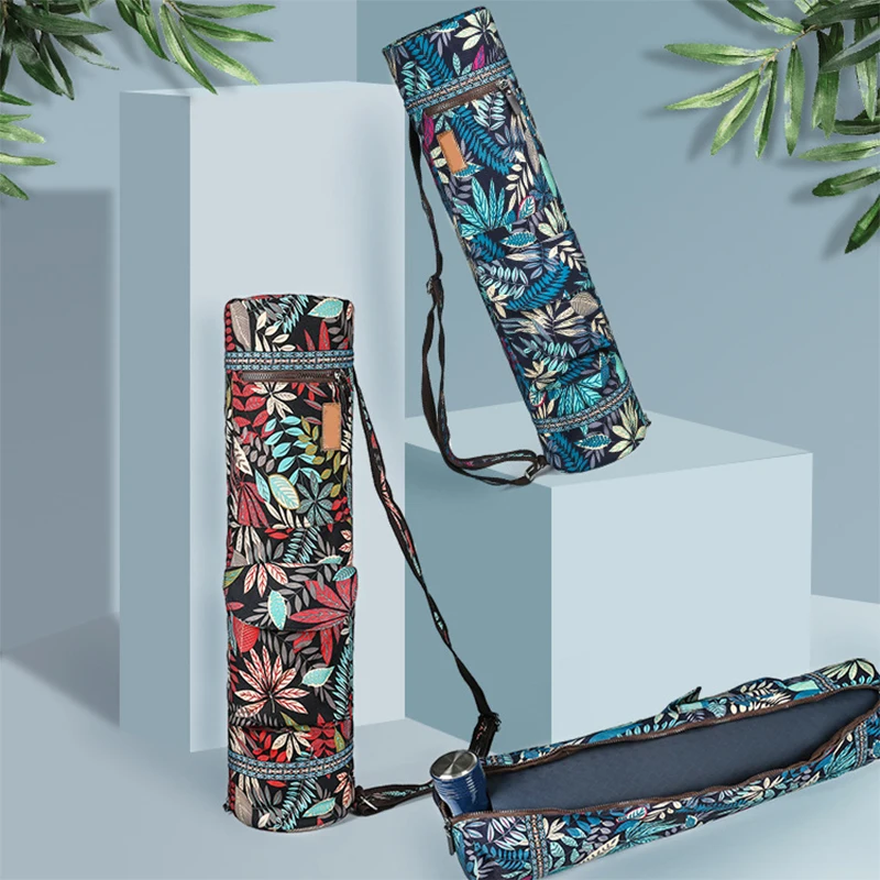 Переносной Мат для йоги сумка с принтом удобный переноски рюкзак Сетчатый