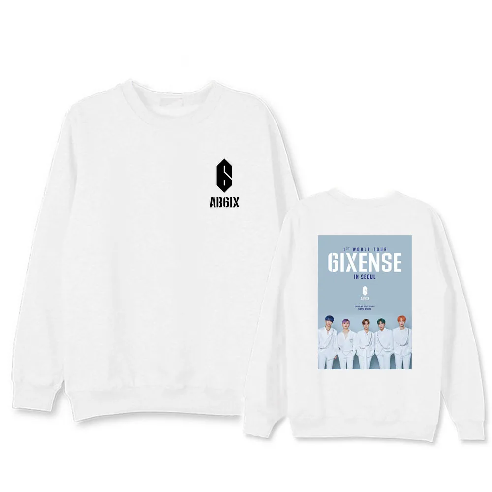 Новый Kpop AB6IX World tour 6IXENSE концертный свитер с круглым вырезом для женщин и мужчин