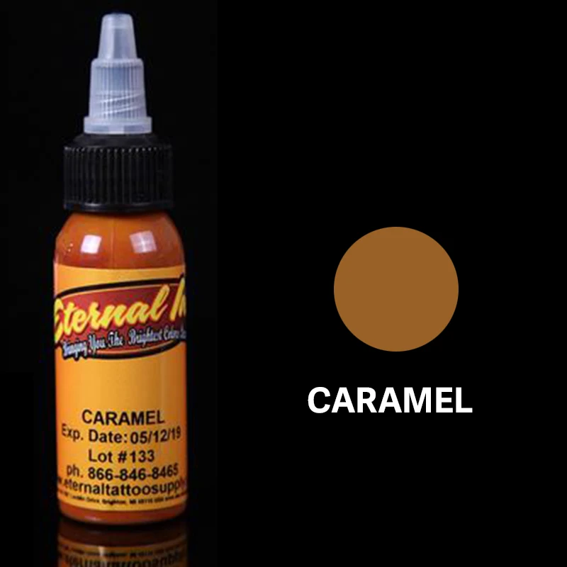 caramel Перманентные чернила для татуировки, набор пигмента, tinta tattoo tintas para tatuajes, пигменты, динамические чернила, goochie tintas tattoo, aimoosi - Цвет: caramel