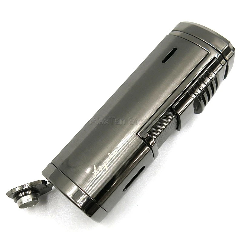 COHIBA Металлические Элегантные ветрозащитные зажигалки 4 фонарь Jet Red Fire Flame