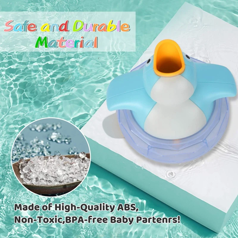 

Baby Bath Toys Kids Fun Squirt Water Bathtub Toys Floating Penguin with Music and LED Light Water for Toddlers