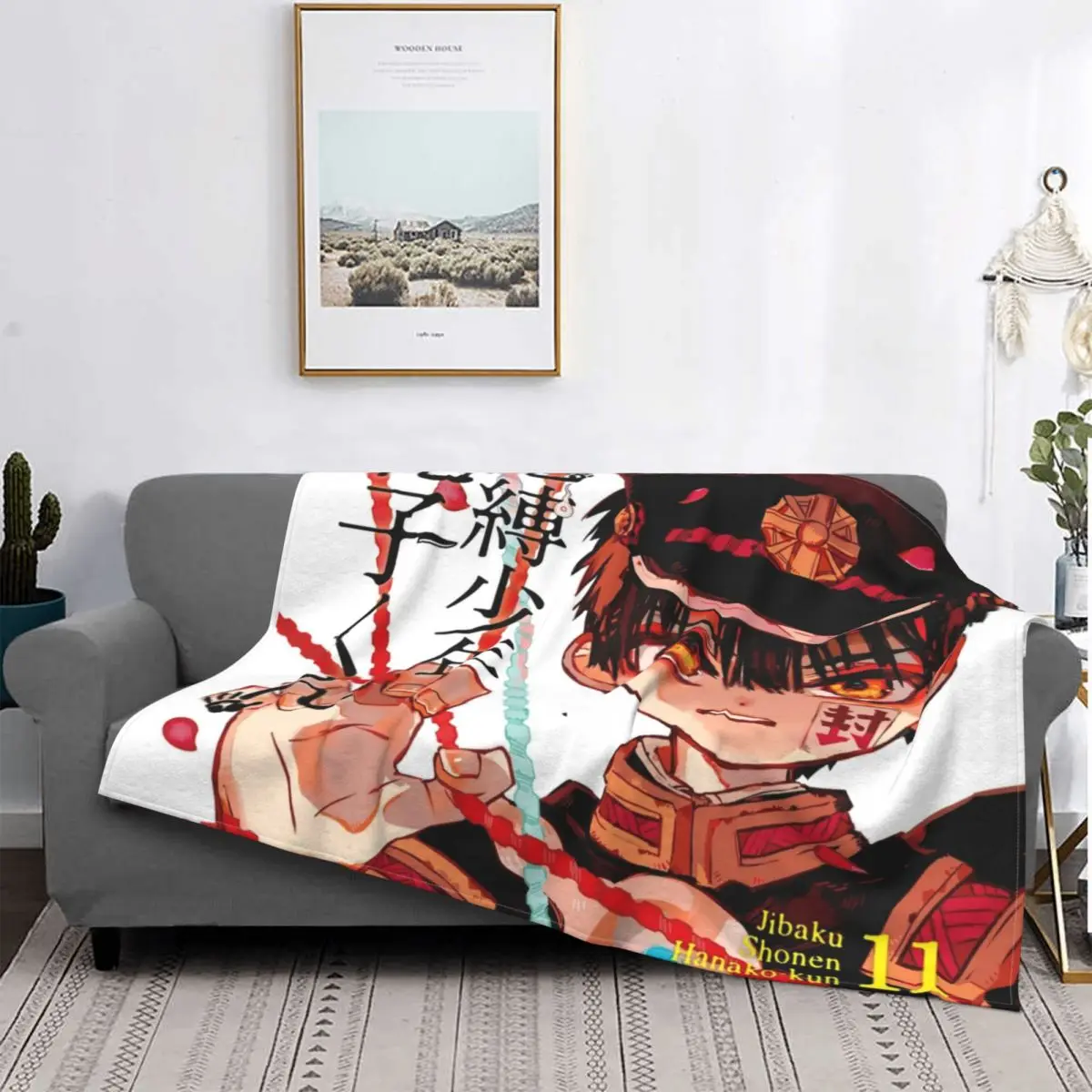 

Hanako Kun-manta de franela para el inodoro, manta suave Multifunction de Anime para sofah, office y ropa de cama, primavera y ot
