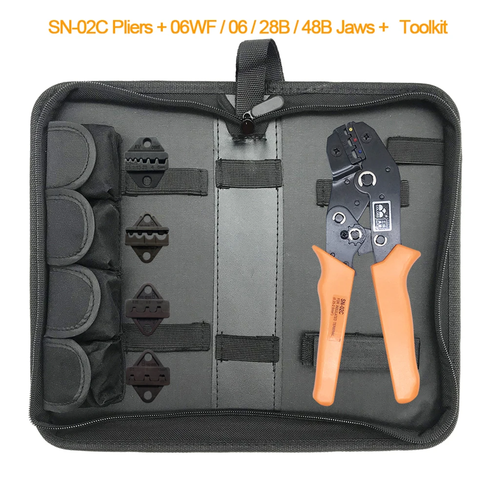 A set Sn-48b несколько набор обжимных щипцов для DuPont2.54/5557/2,8/4,8/6,3 штекер пружинная трубка изолирующие клеммы щипцы Ручные плоскогубцы - Цвет: A set