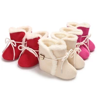 ebainel furry winter baby girl boots warm newborn infant baby fur mid calf length slip on snow boot shoes 0 18month new