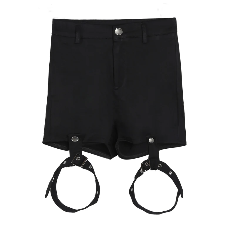 

Lucyever Summer Women Two Piece Set Sexy Bandage Black Tanks High Elastic Cotton High Waist Shorts Streetwear Ladies Outfits