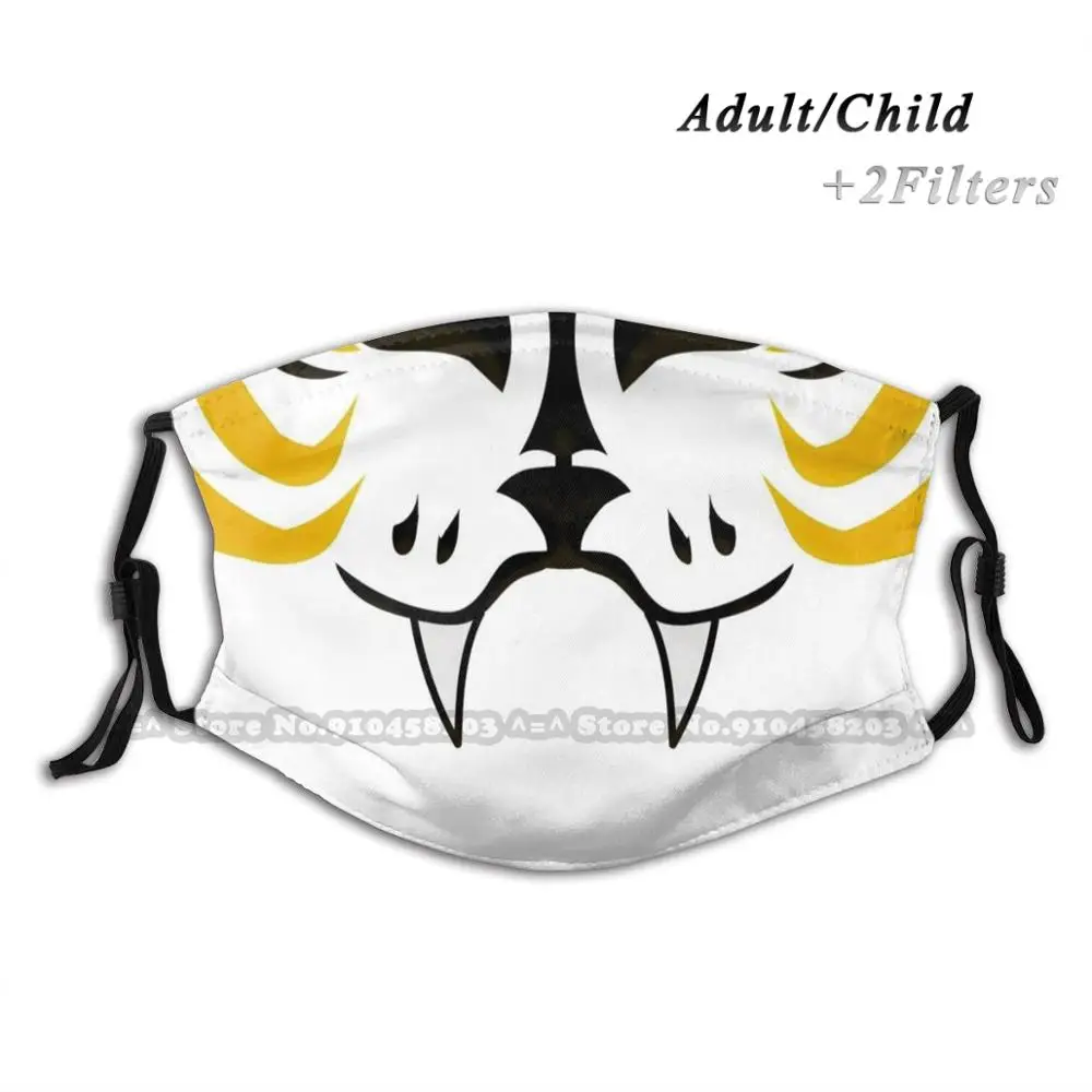 

Новинка, 3D маска для лица Kitsune, защитное покрытие, моющаяся многоразовая дышащая маска для лица, клыки, лиса, черные глаза